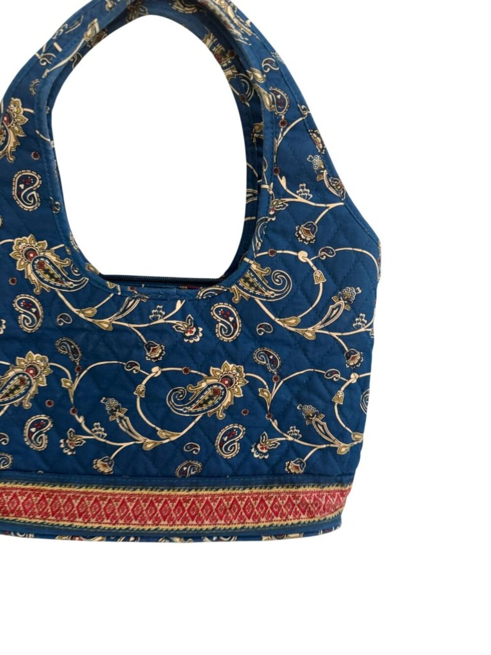 AMERICANA BY SHARIF Blue Floral Fabric Bucket Bag - Picture 9 of 11